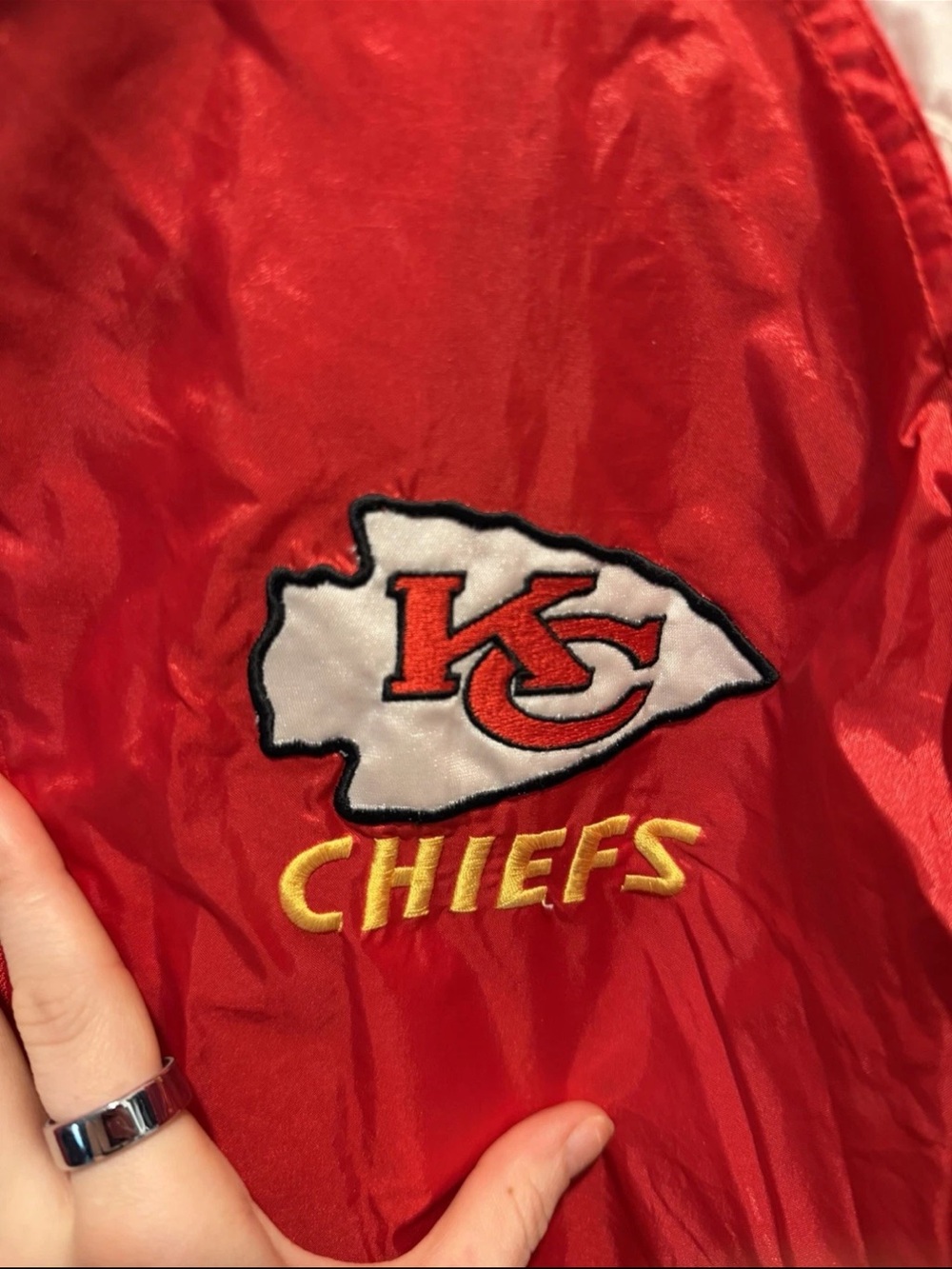 Vintage 90s Kansas City Chiefs Pro Player Windbreaker Jacket XL NFL Experience - Picture 7 of 8